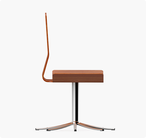Mahogany minimalist chair - Image 2